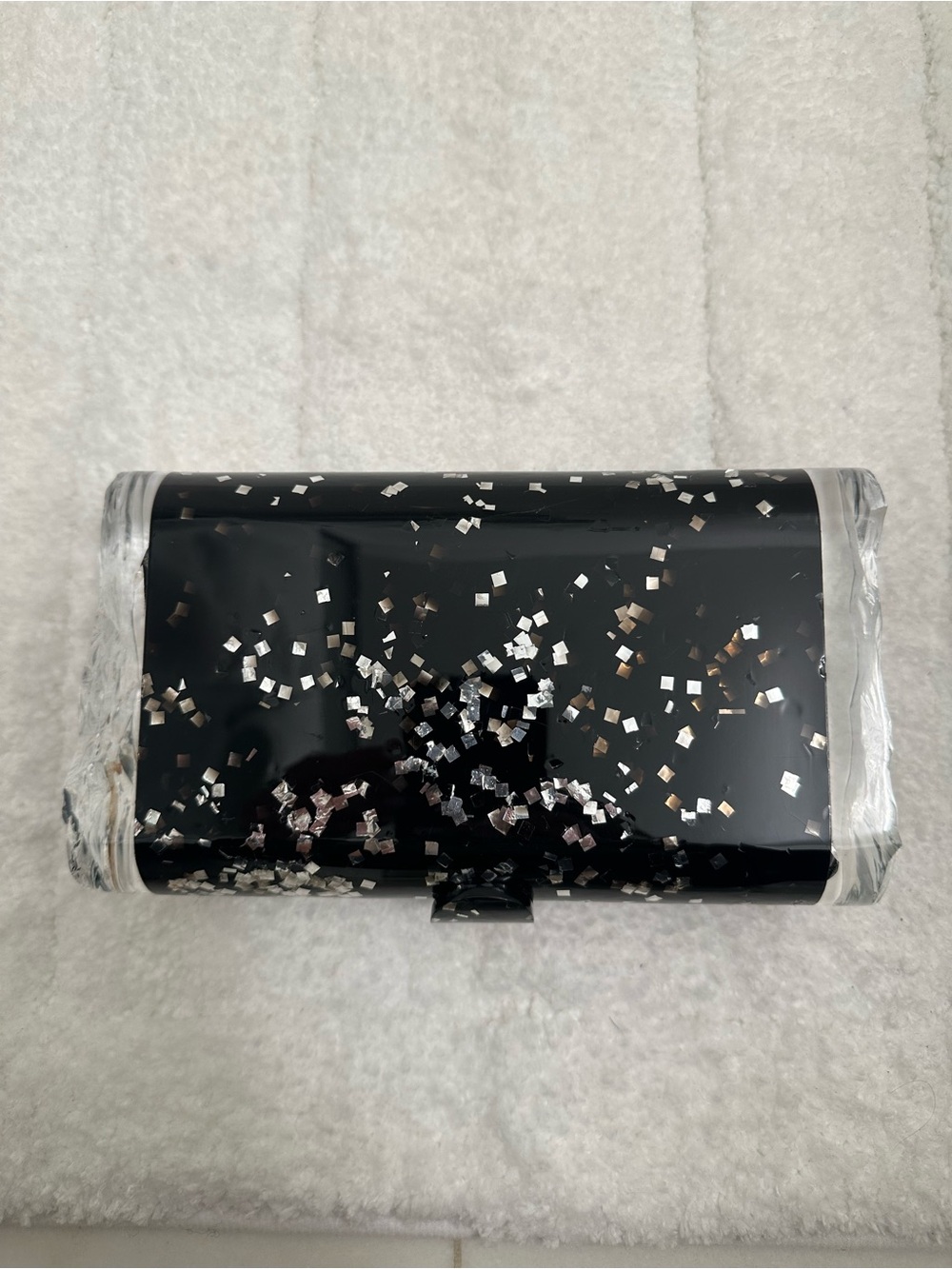 Elegant Black and Silver Clutch